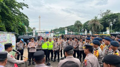 Ratusan Personel Kawal Dua Aksi di Jakpus, Pastikan Pengamanan Maksimal